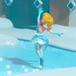 Princess Peach Showtime - Figure Skater Controls Spin