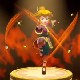 Princess Peach Showtime - Kung Fu Skater Controls Pose