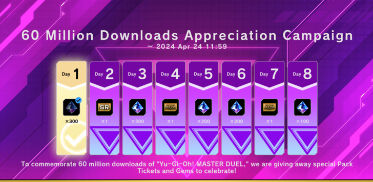Master Duel - 60 Million Downloads Campaign