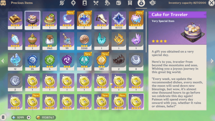 Genshin Impact Year 3 Cake