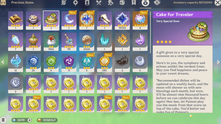 Genshin Impact Year 4 Cake