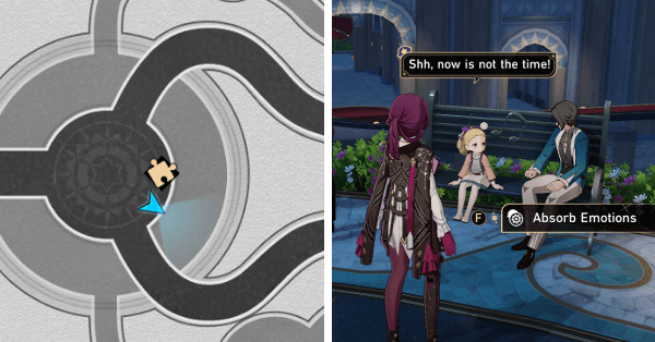 Honkai Star Rail - Sad Gear Location - Man and Pepeshi on a Bench