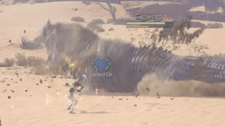 FF7 Rebirth - Gigaworm Rolling Around