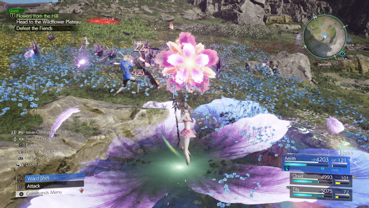 FF7 Rebirth Hard Mode Mandrakes Flowers from the Hill.png