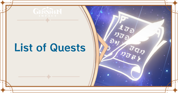 Genshin Impact - List of Quests