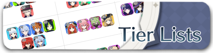 Genshin Impact - All Tier Lists