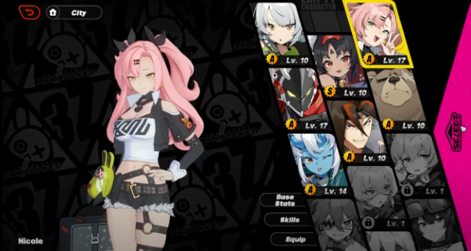 Hollow Zero - Agent Selection