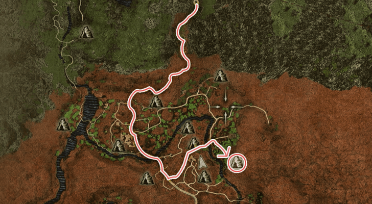 Holy Mausoleum Ruins Location