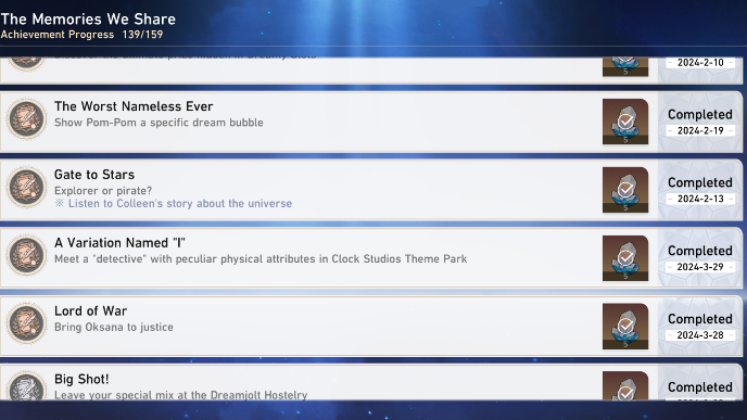 Honkai Star Rail - Achievement Unlocked