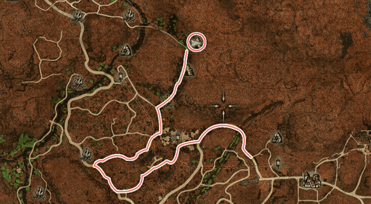 Sandsear Cave Location