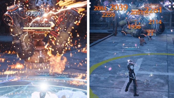 FF7 Rebirth - Thundaga and Transcendence 2 Damage