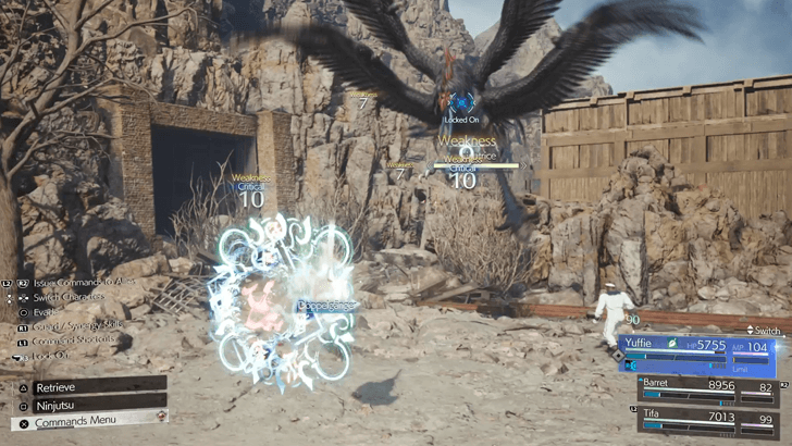 FF7 Rebirth - Cast Doppelganger and Fire Ninjutsu