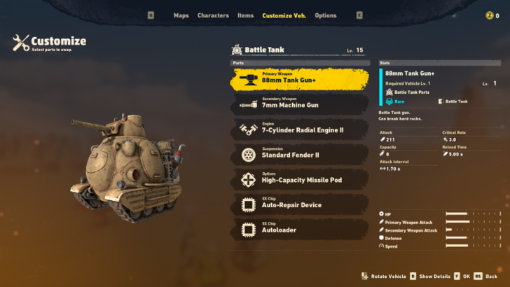 Customize Vehicle Parts