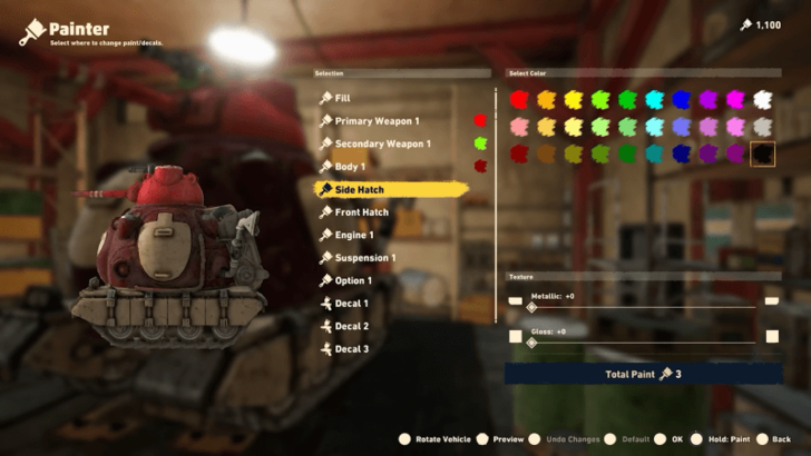 Sand Land - Customize Vehicle Paint