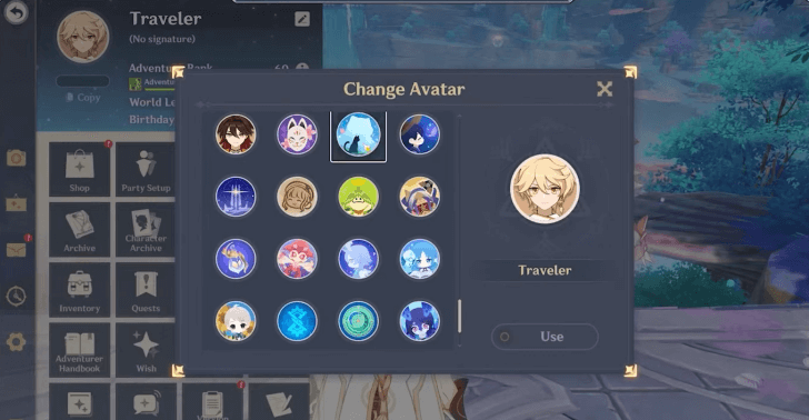 Genshin Impact - Change Avatar