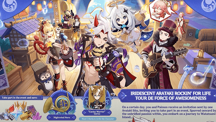 Genshin Impact Iridescent Arataki Rockin