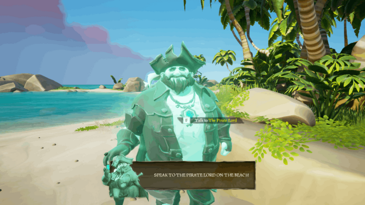 Sea of Thieves - Talk to the Pirate Lord on the Beach