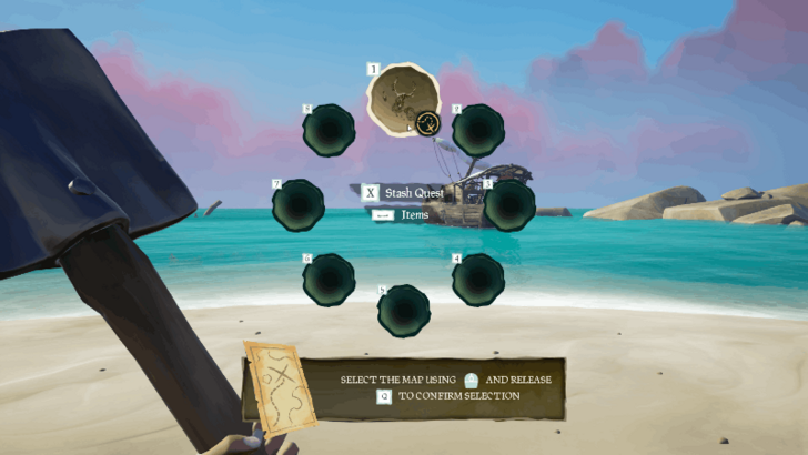 Sea of Thieves - Use the Map to Find the Red X on the Island