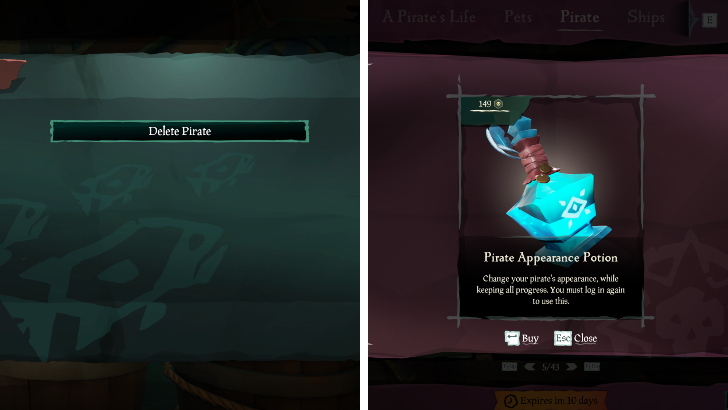 Sea of Thieves - Change Appearance Options