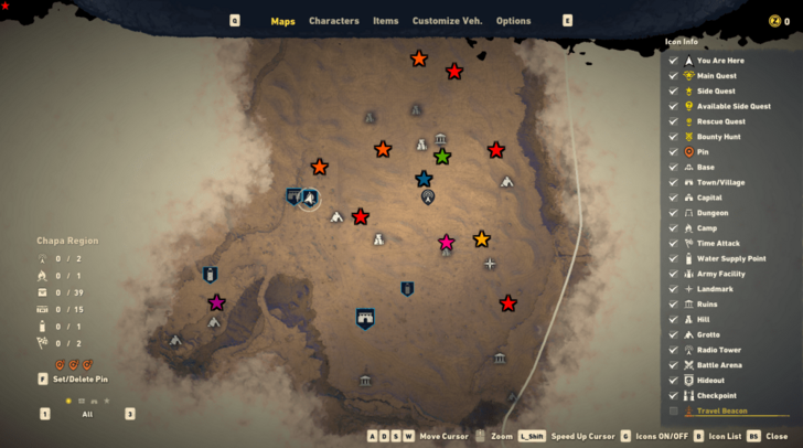 Map and Boss Location