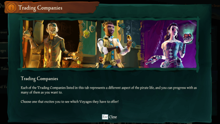 Trading Companies in Sea of Thieves