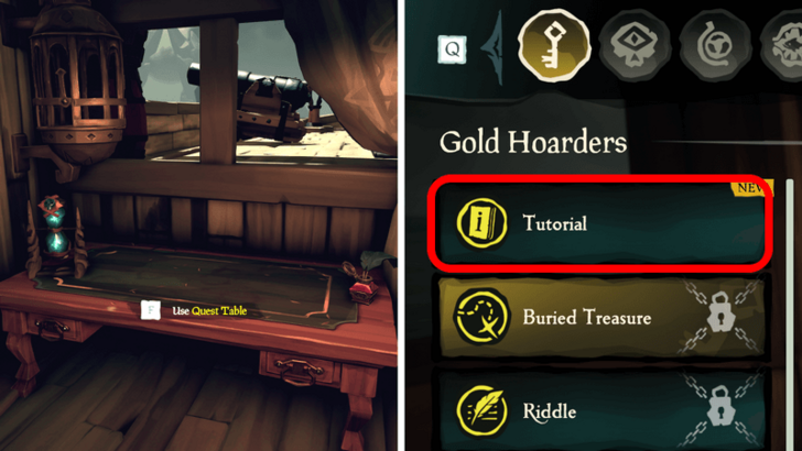 Sea of Thieves - Complete Tutorials at Quest Table