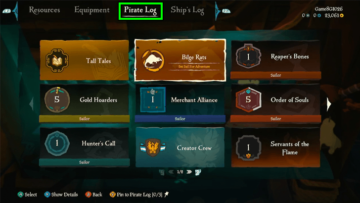 Sea of Thieves - Open the Pirate Log