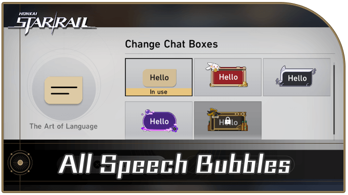 how to get the speech bubbles Honkai Star Rail - All Speech Bubbles