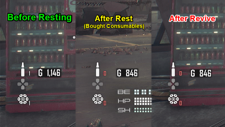 Stellar Blade - Gold and Consumables Carry Over After Dying