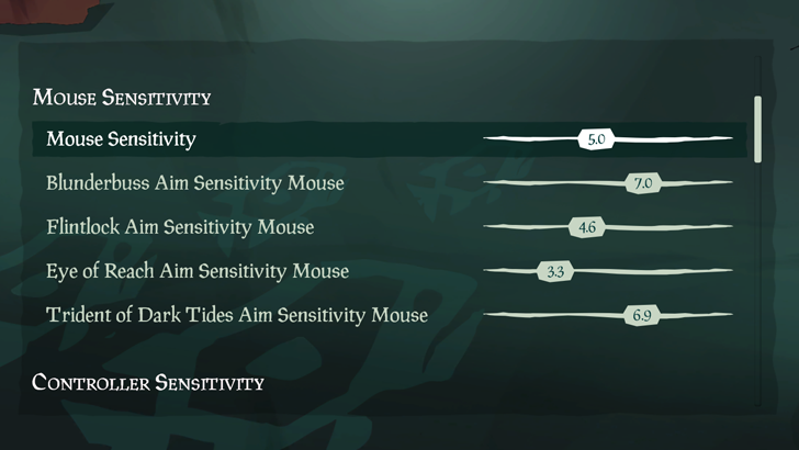 Sea of Thieves - Mouse Sensitivity