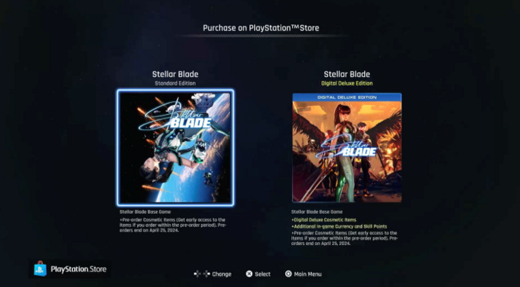 Stellar Blade - Game Versions