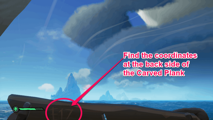 Sea of Thieves - Use the Carved Plank to Check the Coordinates of the Next Destination