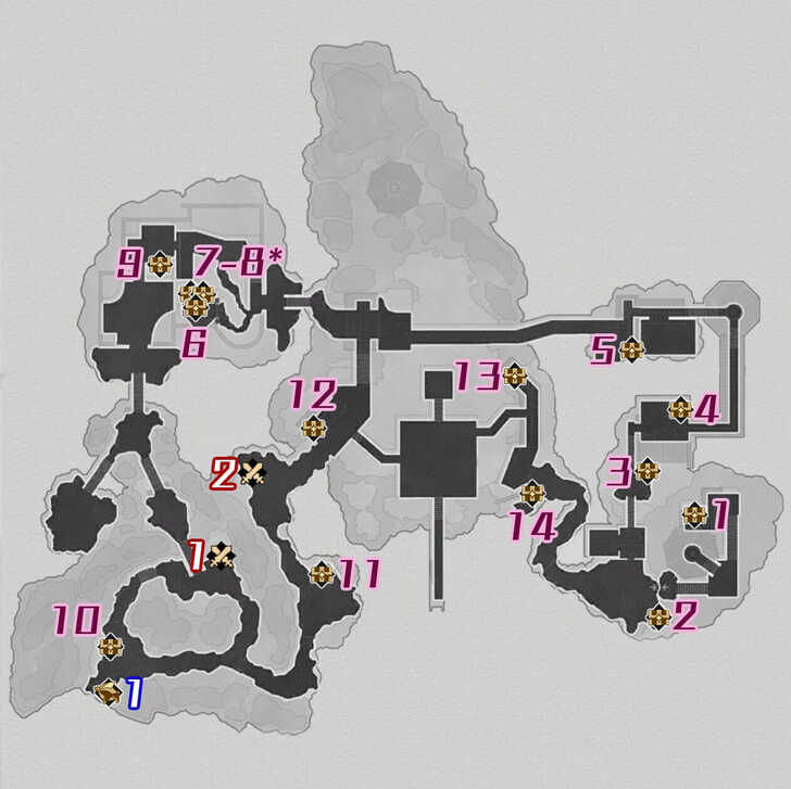 Honkai Star Rail - Fyxestroll Garden Treasure Chest Map