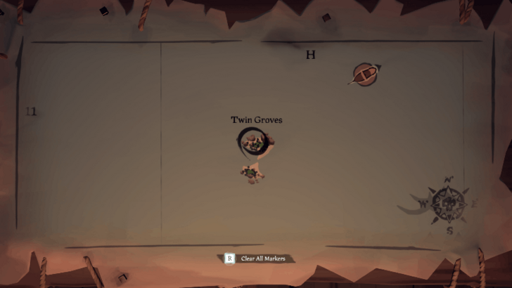 Sea of Thieves - My back to the north star Map Location