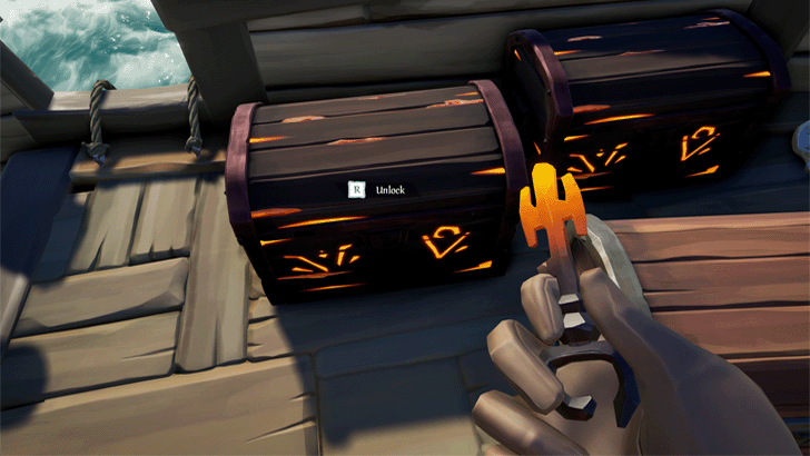 Sea of Thieves - Use an Ashen Key on Ashen Chest