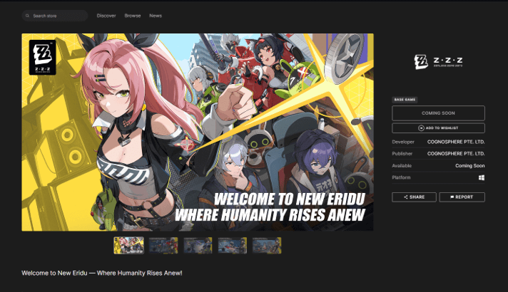 ZZZ - Pre-Register on Epic Store