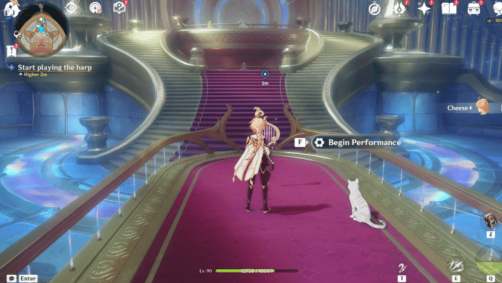 Genshin Impact Fortune Plango Vulnera Walkthrough - Head to the upper level of "“Domus Aurea”"
