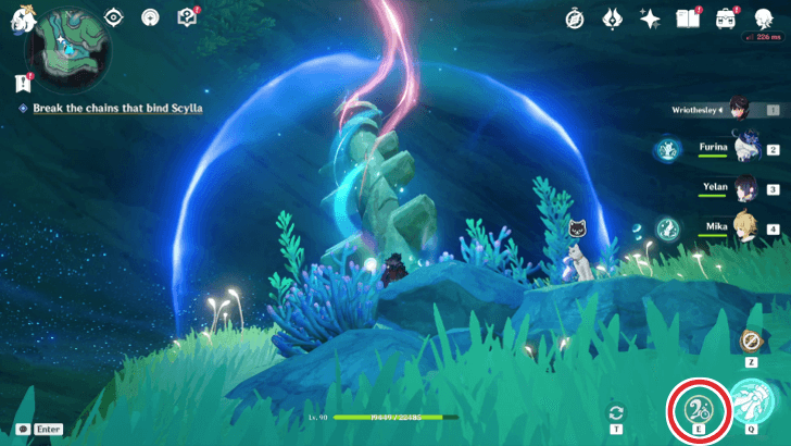 Genshin Impact - How to break the Chains that Bind Scylla - Use the Play Soundwave on Dragornborn-Supressing Shackles