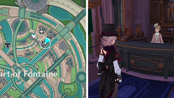 Genshin - Souvenir Shop Location in Fontaine