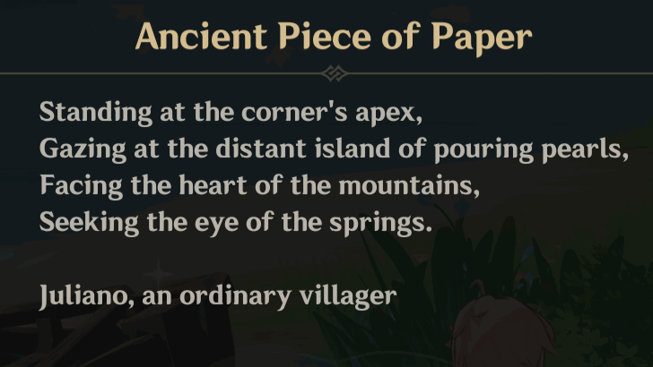 Genshin Impact - Ancient Piece of Paper 3