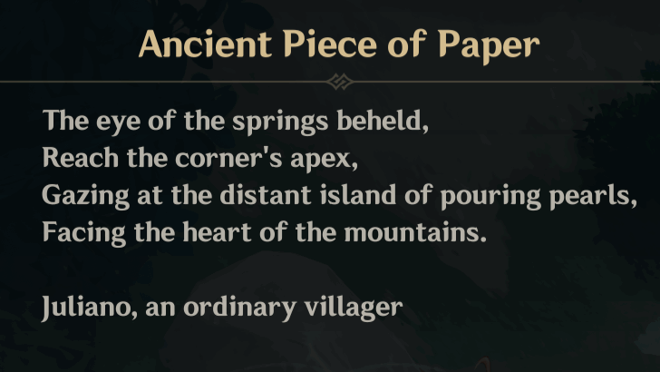 Genshin Impact - Ancient Piece of Paper 4