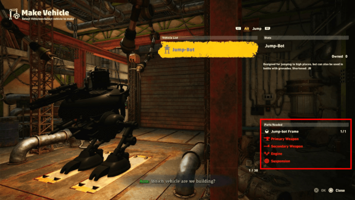 Sand Land - Make Jump-bot