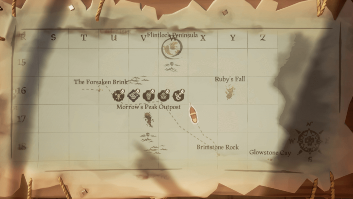 Sea of Thieves (SoT) - The Seabound Soul - Follow the Ghost of the Ashen Dragon Map