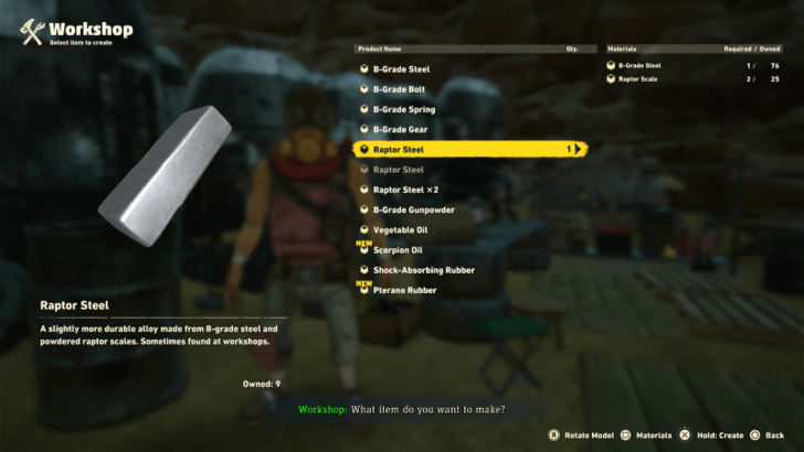 Sand Land - Craft Raptor Steel at the Workshop