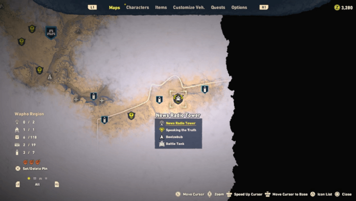 Sand Land - 90mm Smoothbore Gun (HEAT) Location
