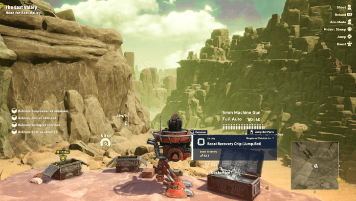 Sand Land - Boost Recovery Chip (Jump-Bot) Map