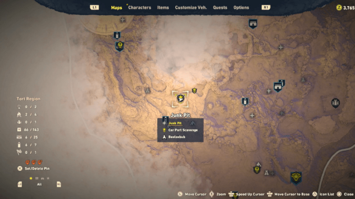 Sand Land - Extra Armor Location