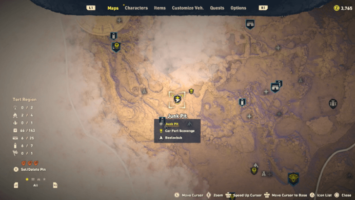 Sand Land - Fuel Efficiency Chip (Battle Tank) Location