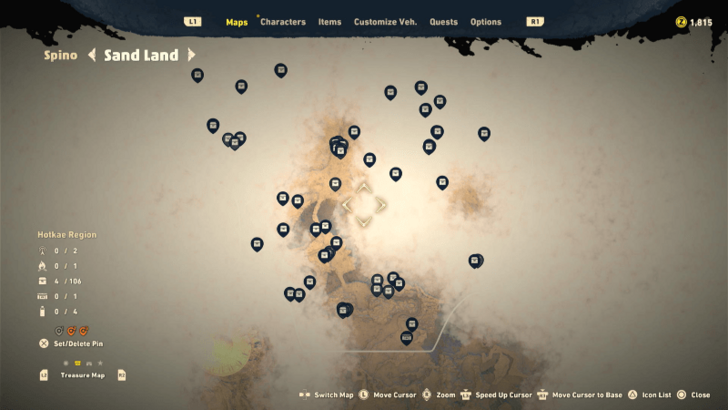 Sand Land - Treasures on the Map