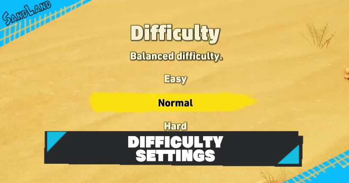 SAND LAND - Difficulty Settings